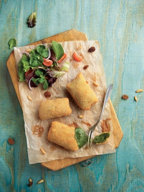 Croquetas líquidas de espinacas a la catalana