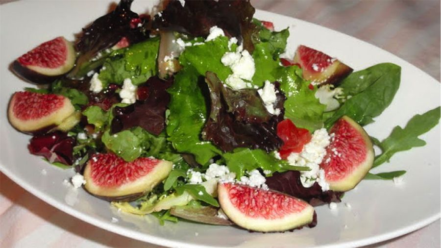 Ensalada de higos y queso de cabra