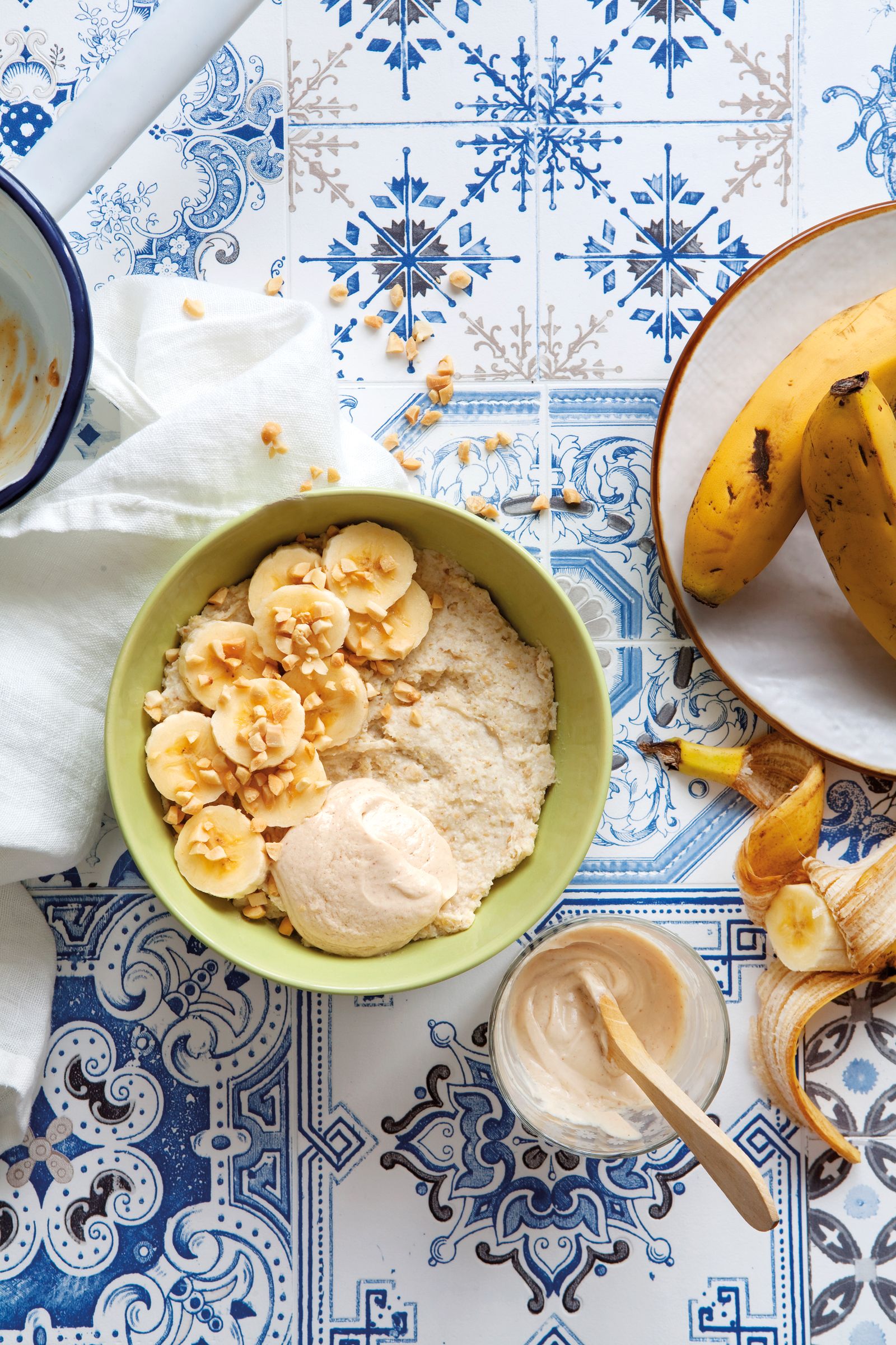 'Porridge' amb coco i cacauets