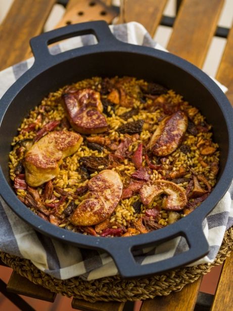 Arroz de montaña con pato y setas