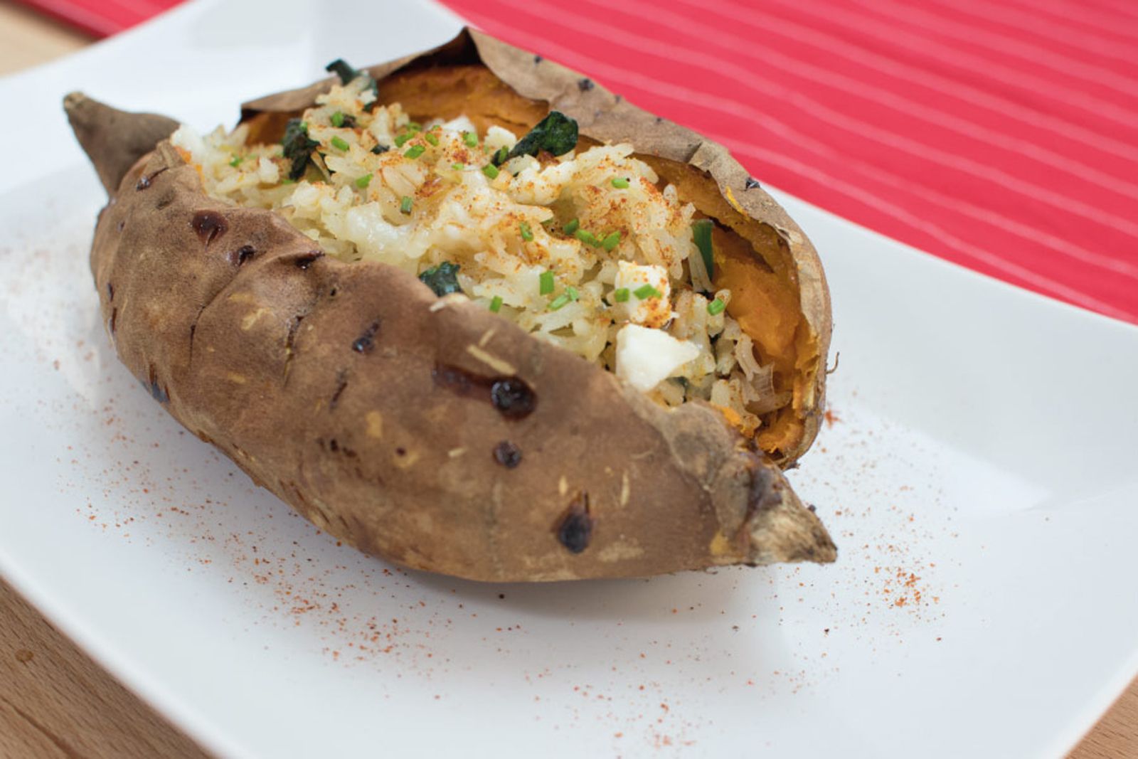 Moniato farcit d’arròs integral