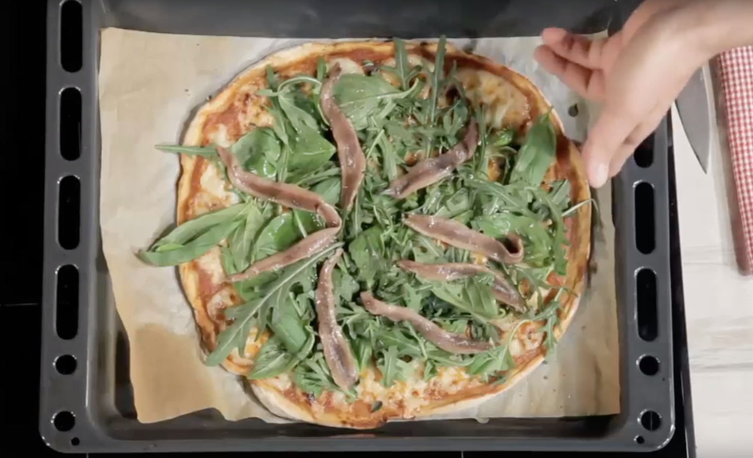 Pizza d'anxoves i formatge