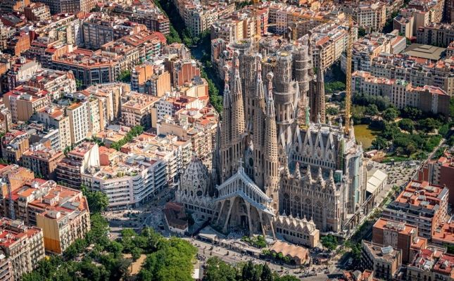 Vista aèria de la Sagrada Família