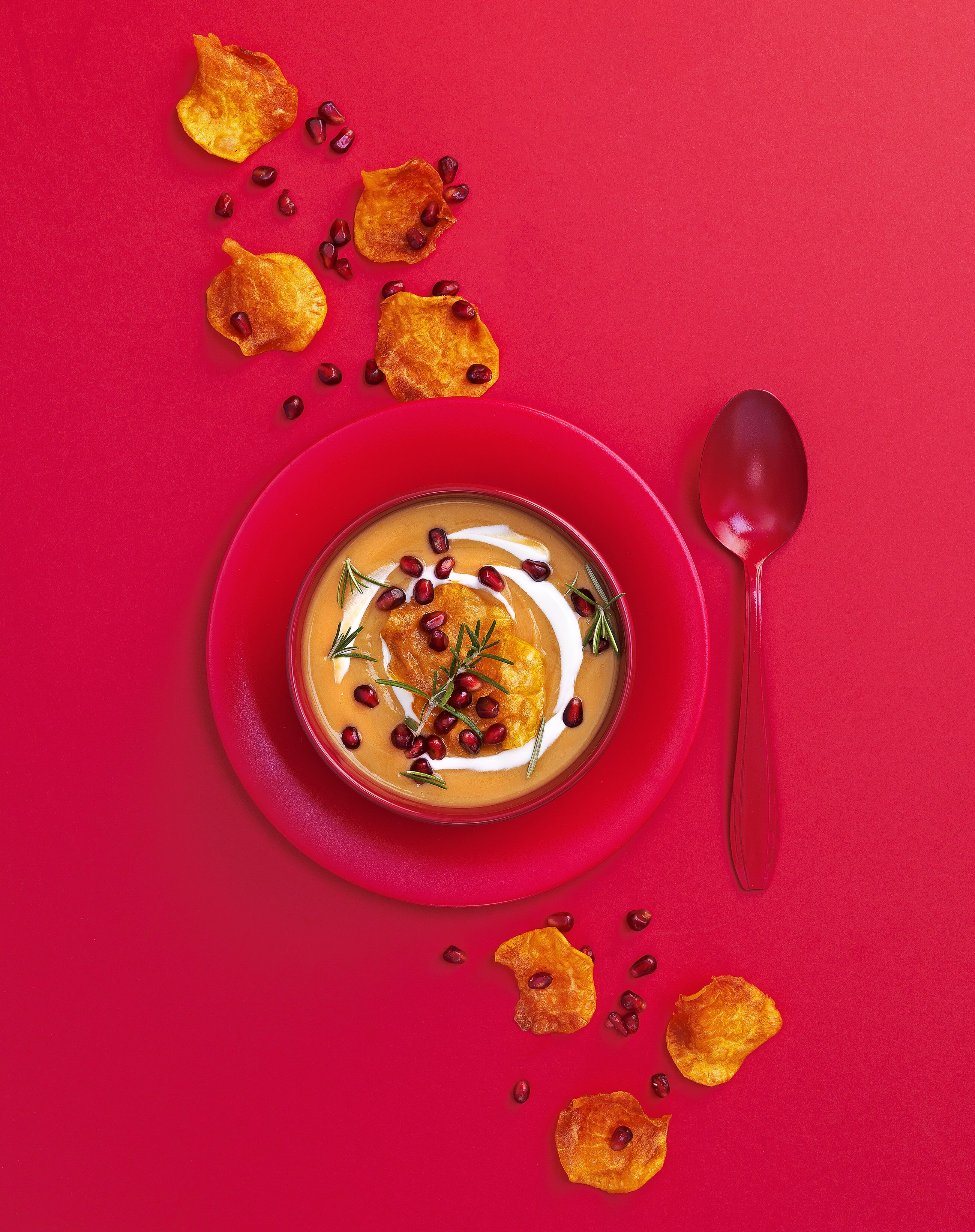 Crema de moniatos i magranes