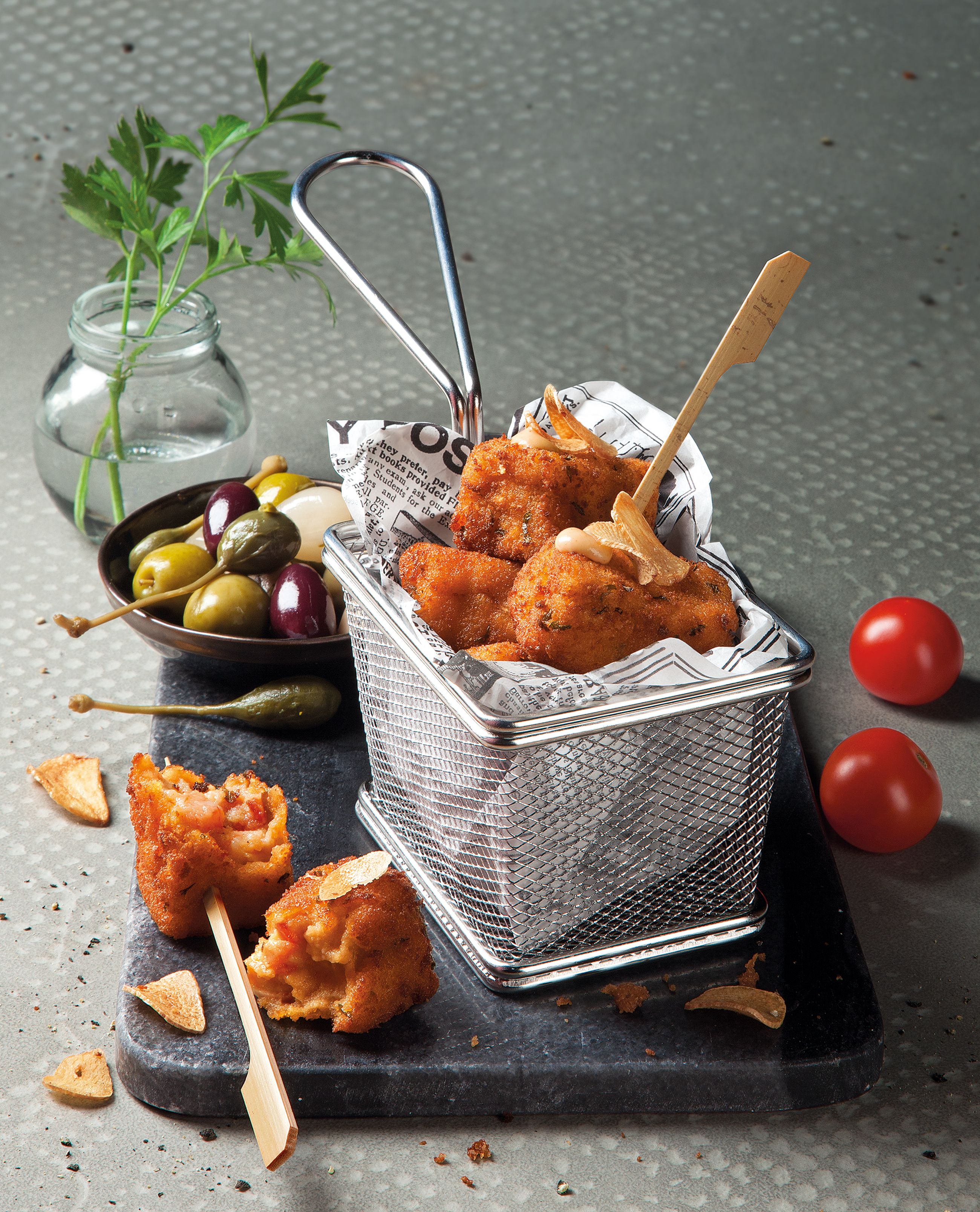 Croquetes de gambes amb allada