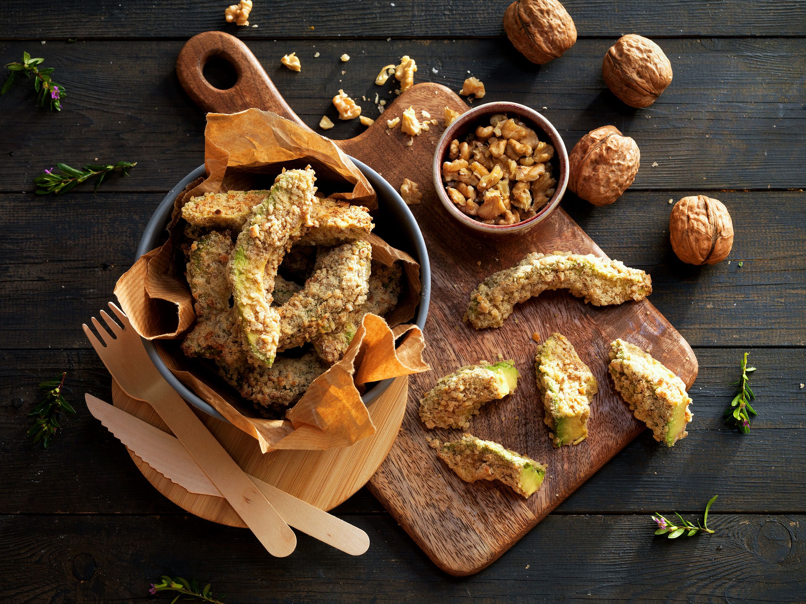 Trossets d'alvocat cruixents