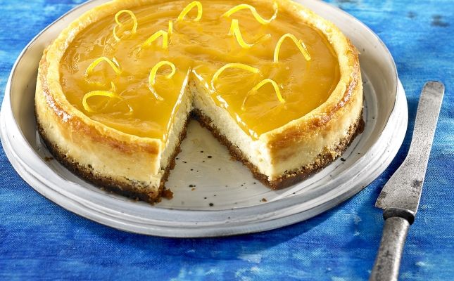 Pastís de formatge amb lemon curt Pastís de formatge amb lemon curt