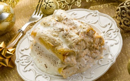 Canelones de setas y foie