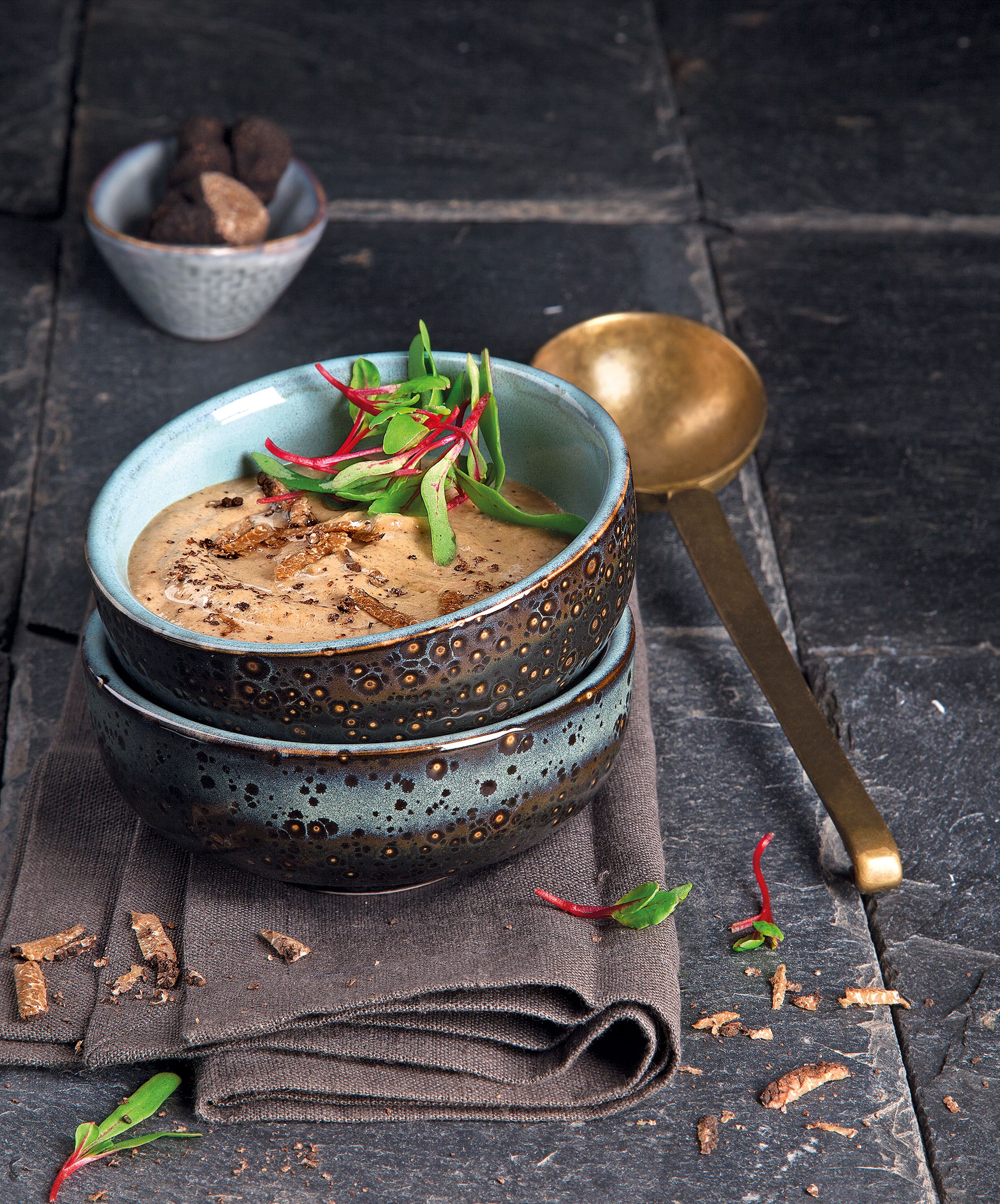 Crema de tòfona i bolets