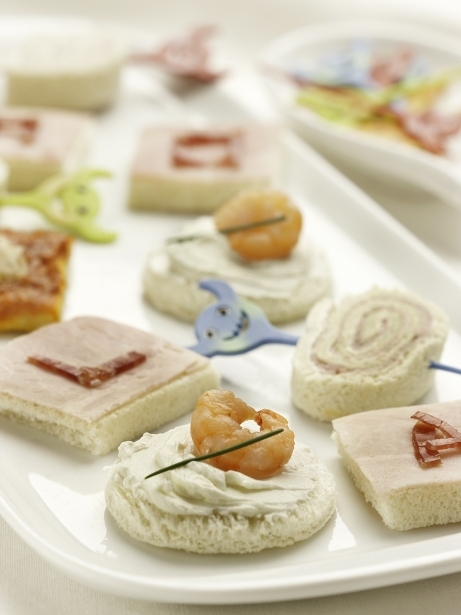 Canapés con mensaje