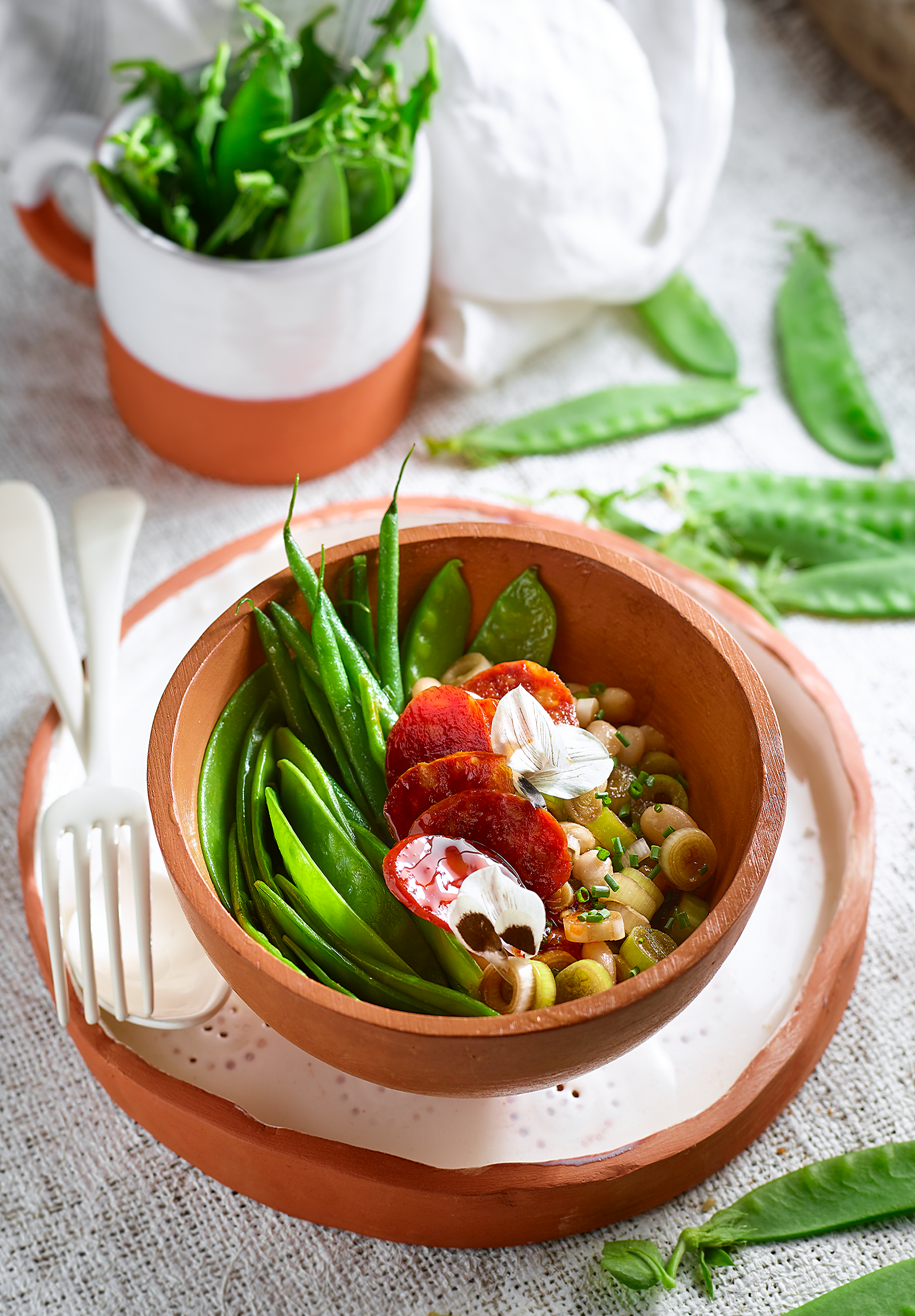 Verdures amb xoriço