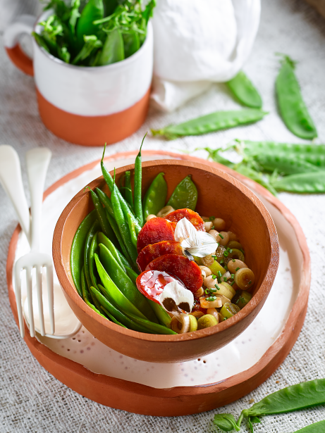 Verduras con chorizo