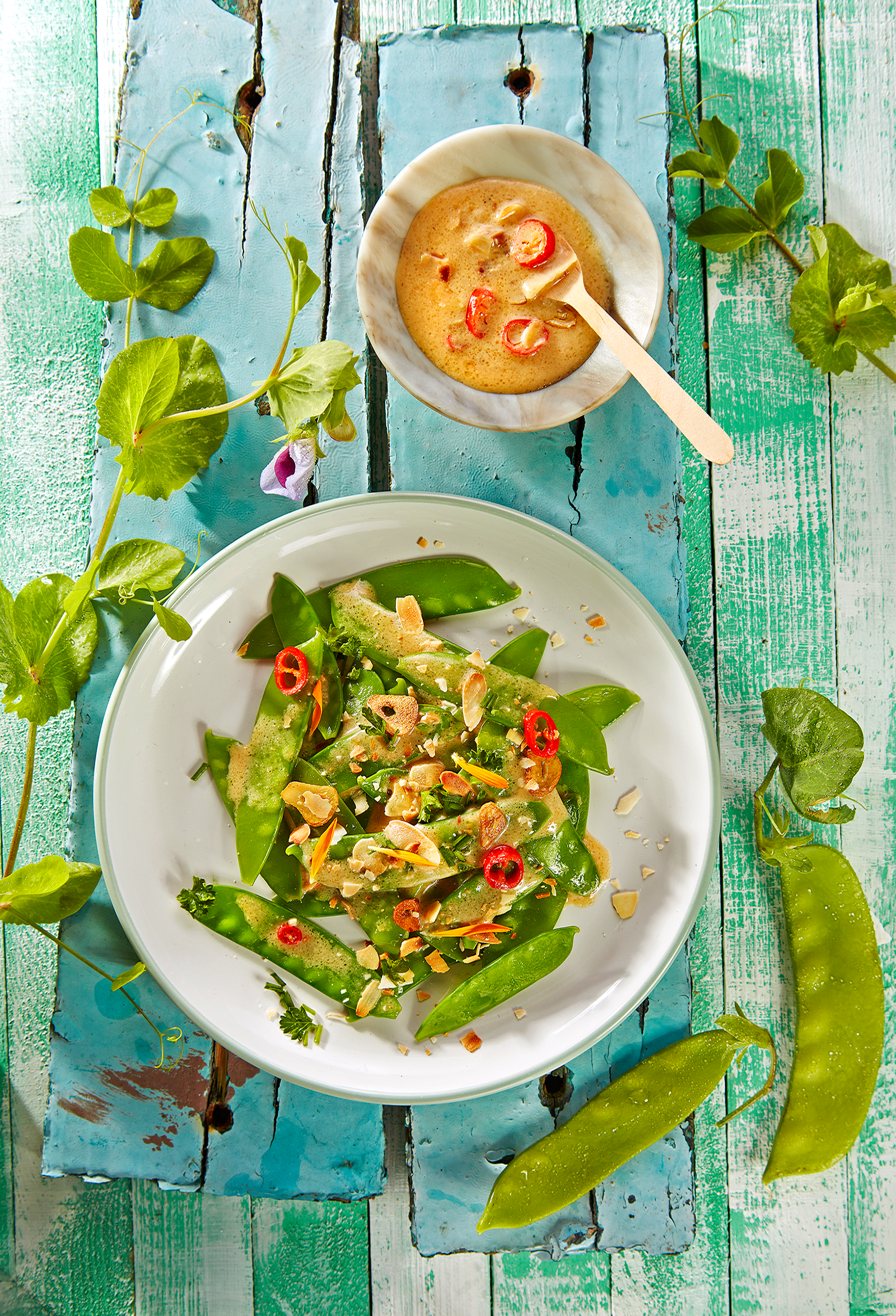 Tirabecs i ametlles amb allada Tirabecs i ametlles amb allada