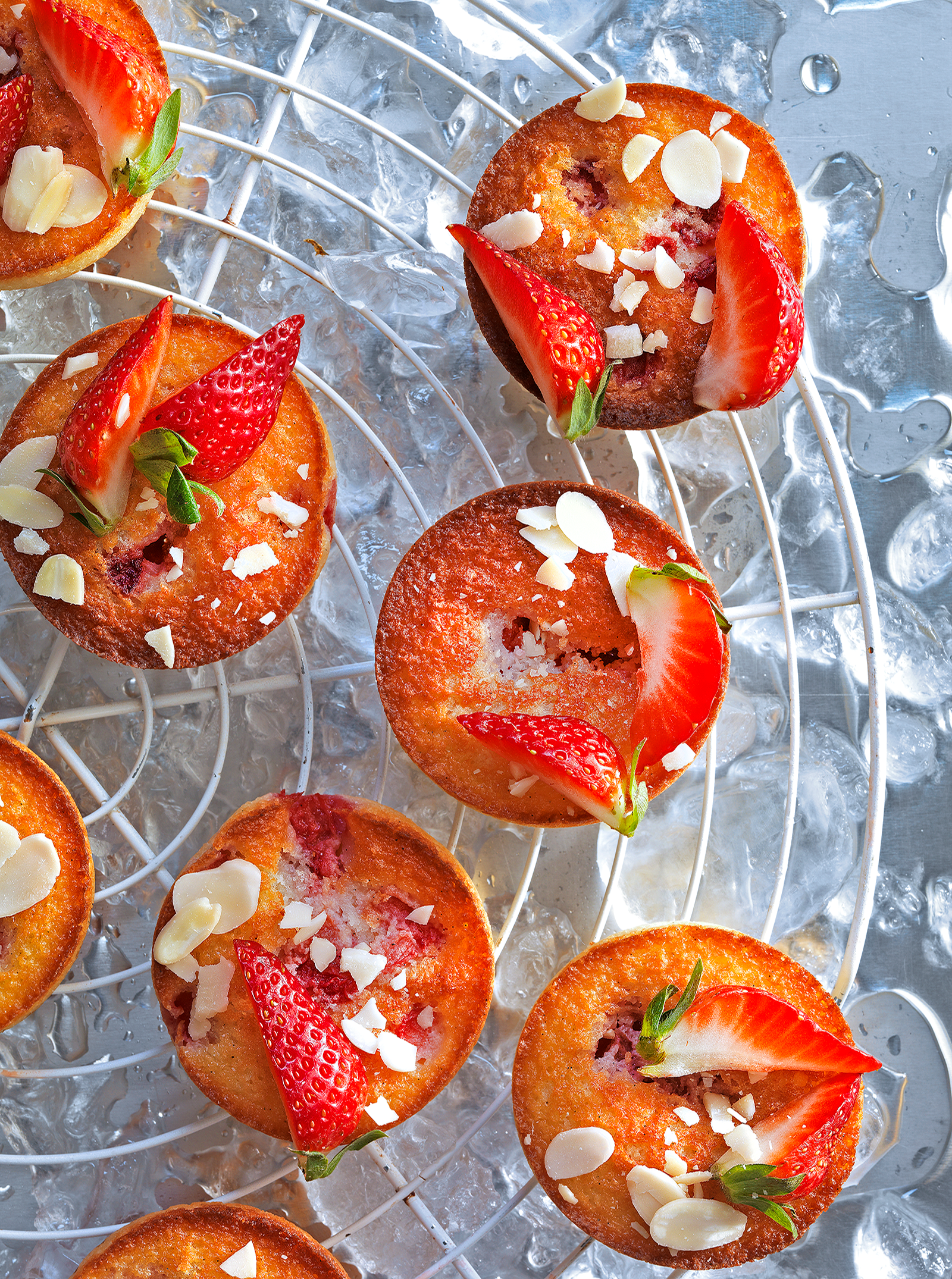 Financiers de maduixes i vainilla