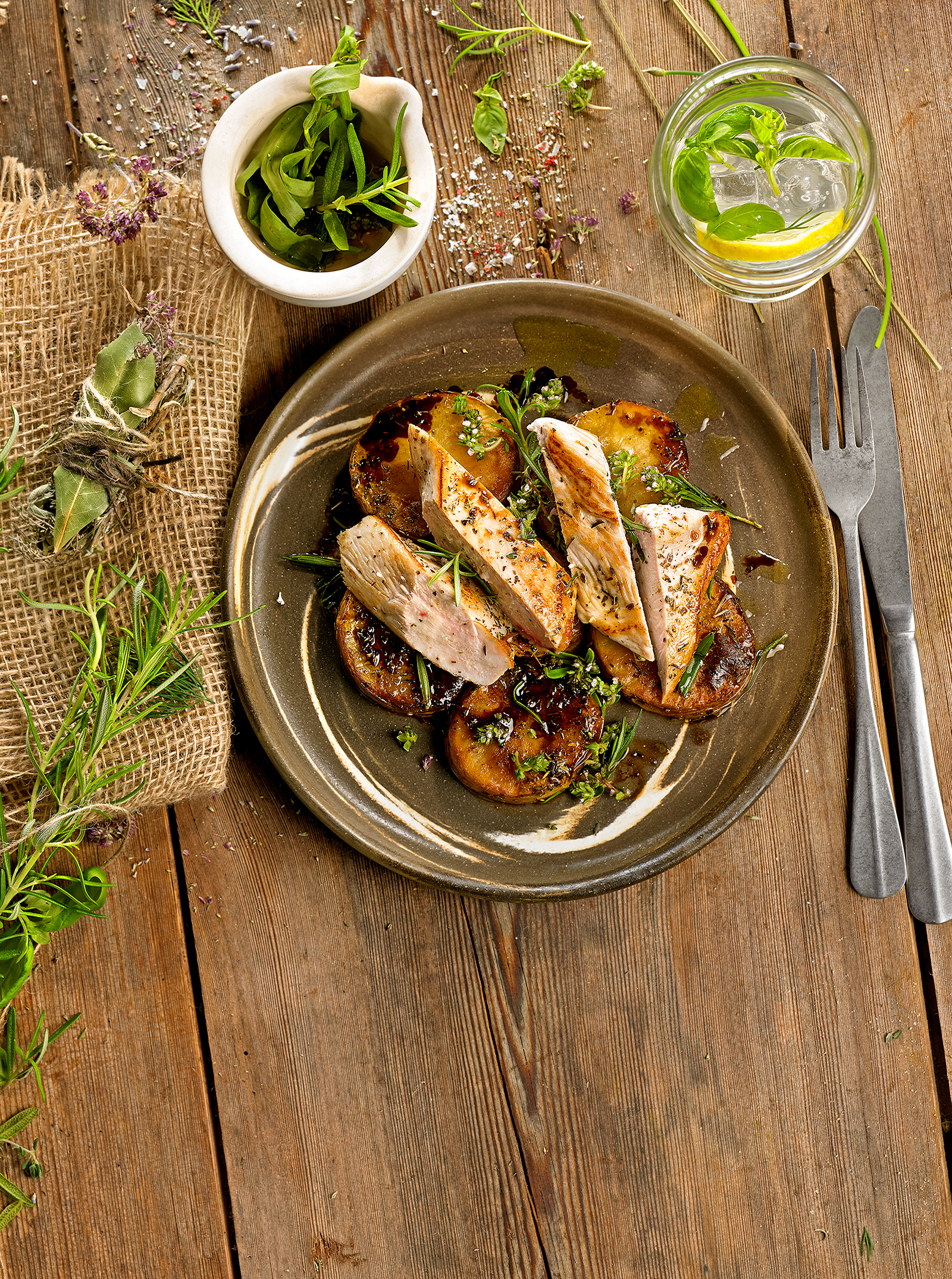 Filet de gall dindi amb herbes provençals