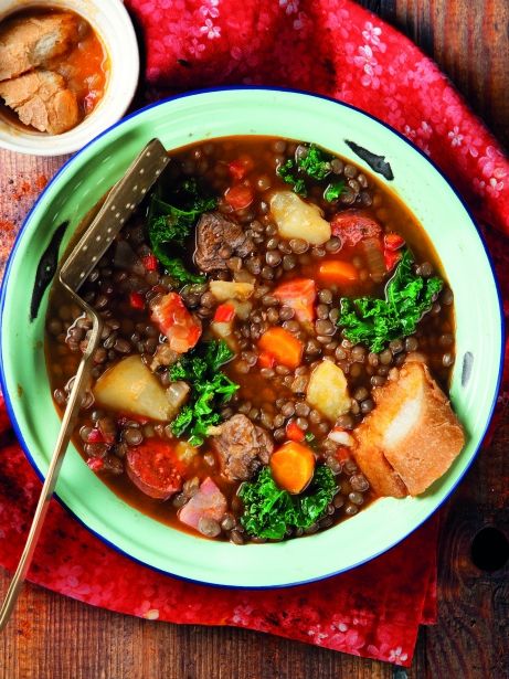 Lentejas guisadas con carne